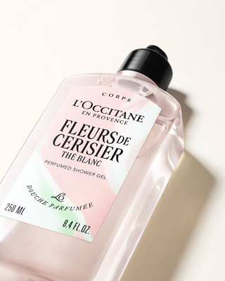 Sabonete L&iacute;quido Corporal Perfumado Fleurs de Cerisier Th&eacute; Blanc (Flor de Cerejeira)